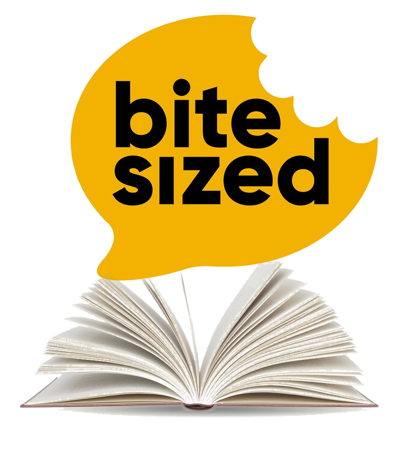 Bitesized — logo and open book